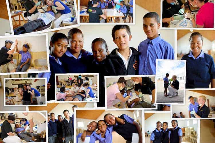 KU64 Südafrika Projekt - West Coast Kids beim Zähneputzen